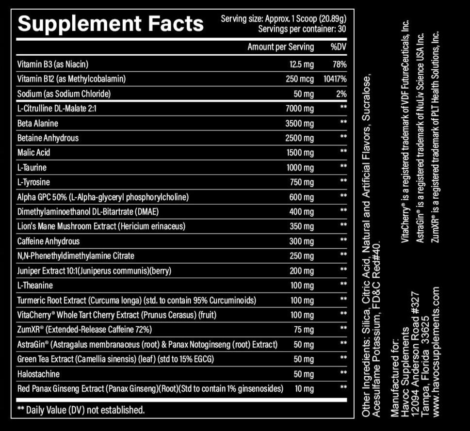 Florida Maniac Preworkout Piña Colada