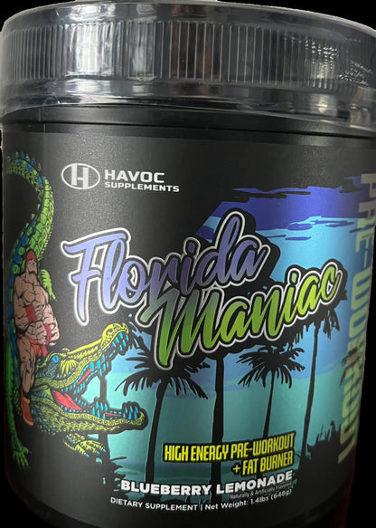 (Improved Formula) Florida Maniac Pre-workout Blue Berry Lemonade